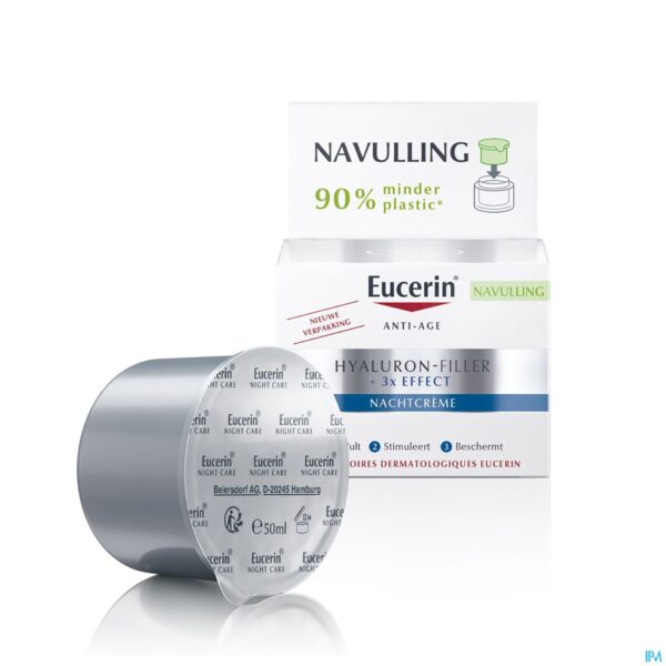 Productshot Eucerin Hyaluron-filler X3 Nachtcreme Navul. 50ml