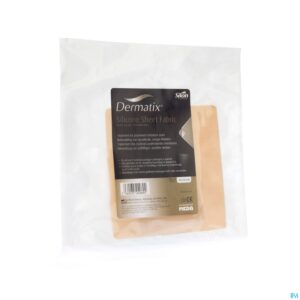 Packshot Dermatix Silicone Sheet Clear Adh 13x13cm 1