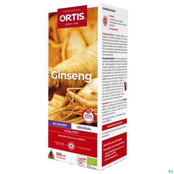 Packshot Ortis Ginseng Bio Fl 500ml