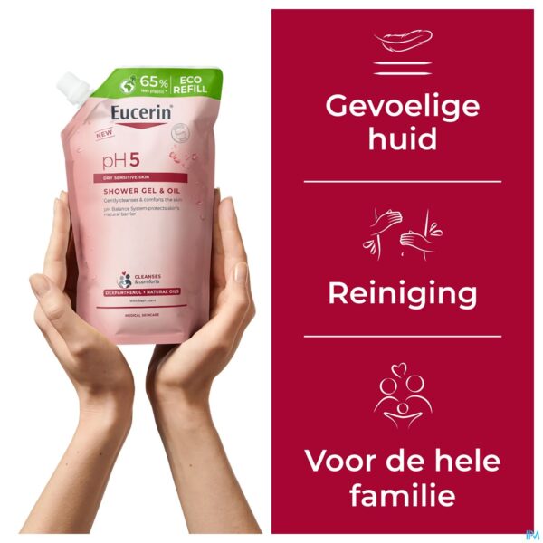 Lifestyle_image Eucerin Ph5 Douchegel Olie Navulling 400ml