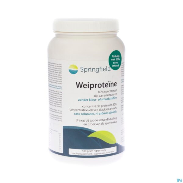 Packshot Wei Proteine Concentrat 75% Springfield Pdr 500g Packshot Wei Proteine Concentrat 75% Springfield Pdr 500g