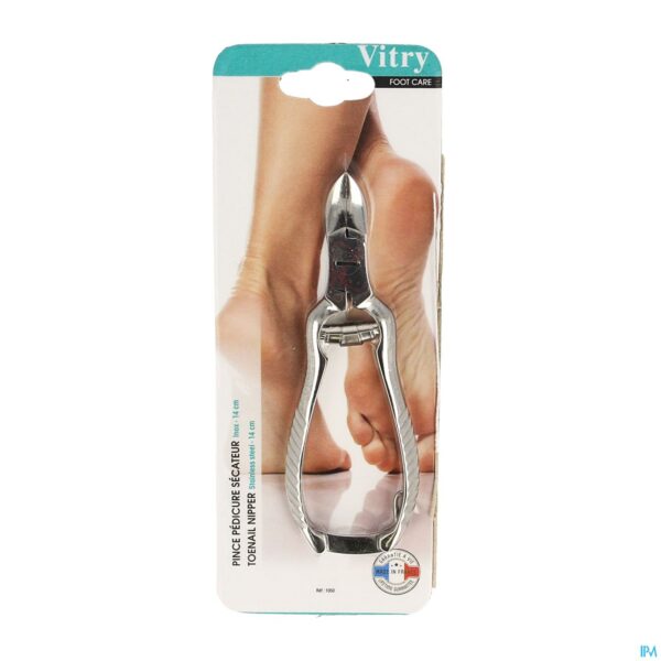 Packshot Nageltang Pedicure Met Bufferveer Inox 14cm