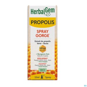 Packshot Herbalgem Propolis Breed Spectrum Bio Spray 15ml