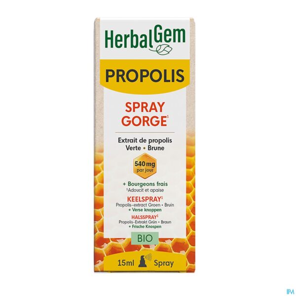 Packshot Herbalgem Propolis Breed Spectrum Bio Spray 15ml