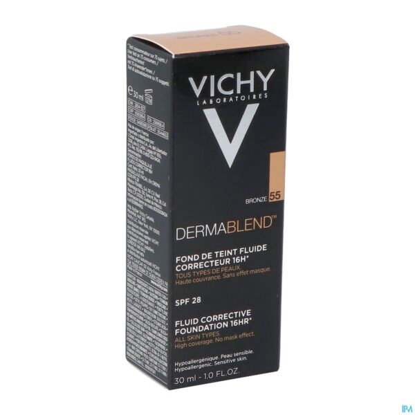 Packshot Vichy Fdt Dermablend Fluide 55 Bronze 30ml Packshot Vichy Fdt Dermablend Fluide 55 Bronze 30ml
