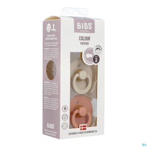 Packshot Bibs 2 Fopspeen Duo Vanilla Peach