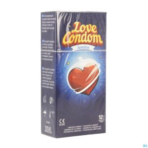 Packshot Love Condom Sensitive Condooms Met Glijmiddel 12