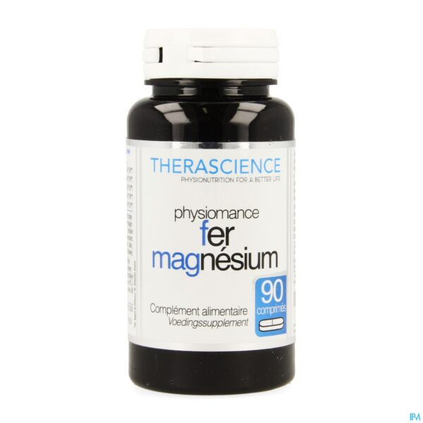 Packshot Ijzer Magnesium Tabl 90 Physiomance Phy274
