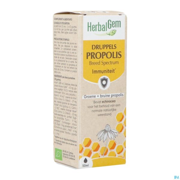 Packshot Herbalgem Propolis Large Spectr. Bio Fl Gutt 50ml