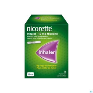 Packshot Nicorette Inhaler 10mg 42+mondstuk