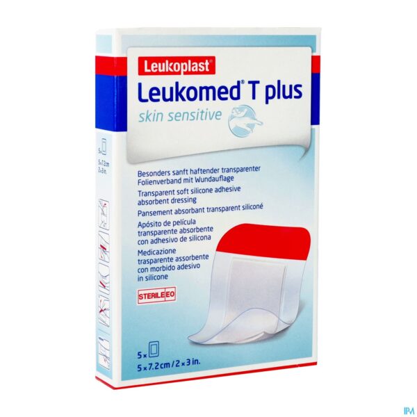 Packshot Leukomed T Plus Skin Sens. 7,2cmx5cm 5 7617800
