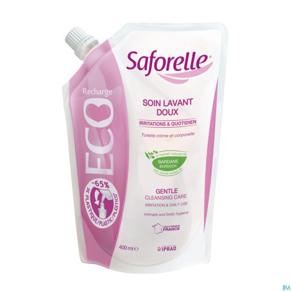 Packshot Saforelle Zachte Wasoplossing Eco Navul.400ml