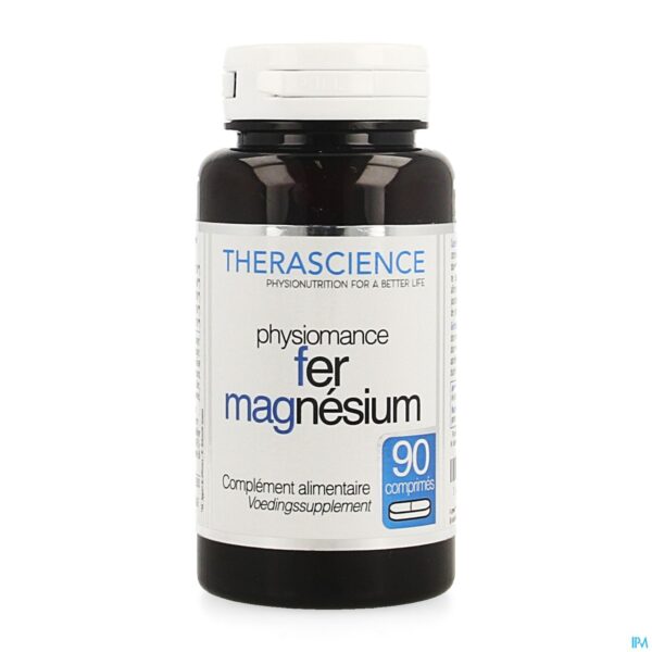 Packshot Ijzer Magnesium Tabl 90 Physiomance Phy274