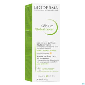 Packshot Bioderma Sebium Global Cover Creme 30ml