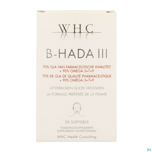Packshot B-hada III Softgels 30