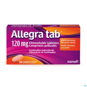 Packshot Allegra Tab 120mg Filmomh Tabl 30x120mg