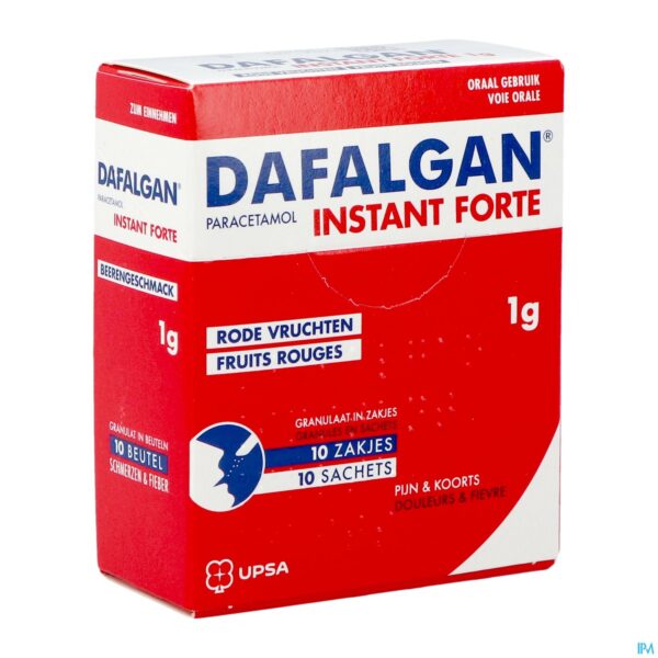 Packshot Dafalgan Instant Forte Rode Vr. 1g Gran Zakje 10 Packshot Dafalgan Instant Forte Rode Vr. 1g Gran Zakje 10