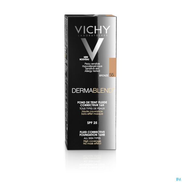 Packshot Vichy Fdt Dermablend Fluide 55 Bronze 30ml