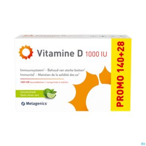 Packshot Vitamine D 1000iu Kauwtabl 140+28 Metagenics