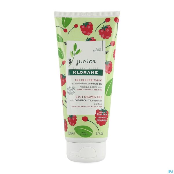 Packshot Klorane Petit Junior Douche Gel Framboos 200ml Nf