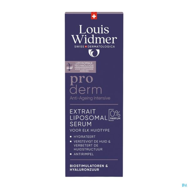 Packshot Widmer Proderm Extrait Liposomal Serum Zonder Parfum 30ml