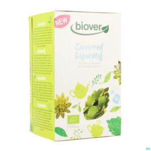Packshot Biover Biokruideninfusie Zuiverend Zakje 20
