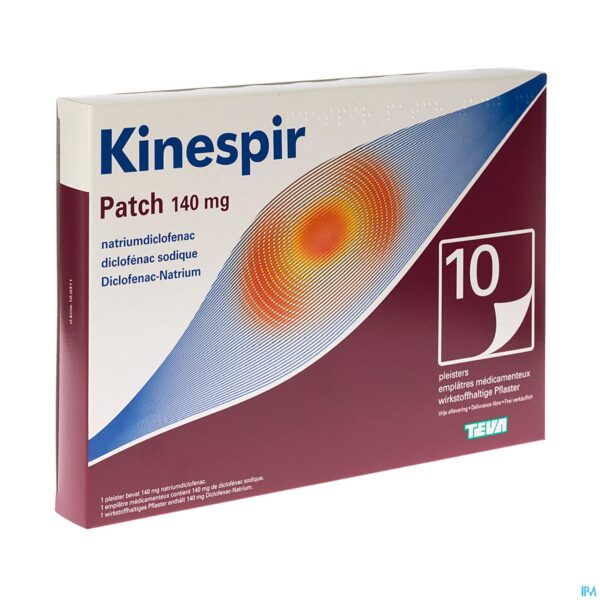 Packshot Kinespir Patch 140mg Pleisters 10 Packshot Kinespir Patch 140mg Pleisters 10