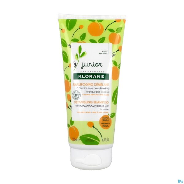 Packshot Klorane Petit Junior Sh Perzik Ontwar. 200ml Nf