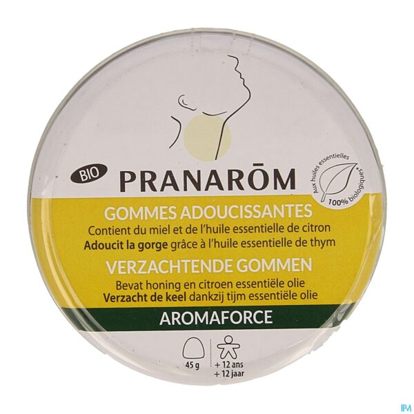 Packshot Pranarom Aromaforce Bio Gommen Keel Honing 45