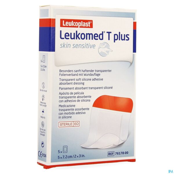 Packshot Leukomed T Plus Skin Sens. 7,2cmx5cm 5 7617800