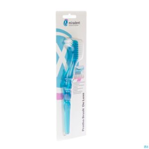 Packshot Miradent Tandprotheseborstel blauw