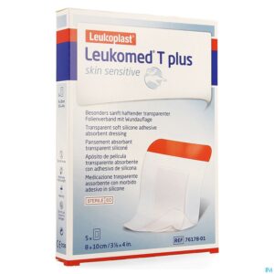 Packshot Leukomed T Plus Skin Sens. 8cmx10cm 5 7617801