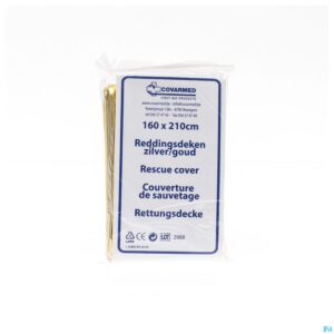 Packshot Reddingsdeken Goud/zilver 220x160cm