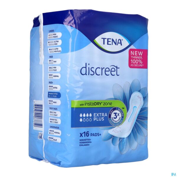 Packshot Tena Discreet Extra Plus 16