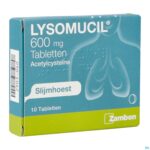 Packshot Lysomucil 600 Tabl 10 X 600mg