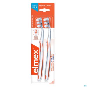 Packshot Elmex Tandenborst.inter-x A/caries Medium Duopack