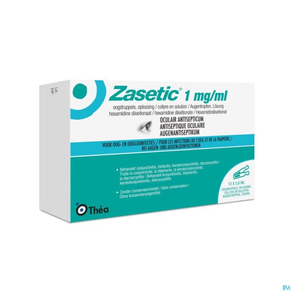 Packshot Zasetic 1mg/ml Opl Ud Oogdruppels 10x0,6ml Packshot Zasetic 1mg/ml Opl Ud Oogdruppels 10x0,6ml