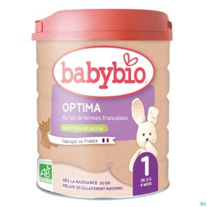 Packshot Babybio Optima 1 Zuigelingenmelk 800g