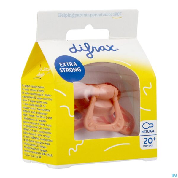 Packshot Difrax Fopspeen Natural 20m+ Peachy Leafs