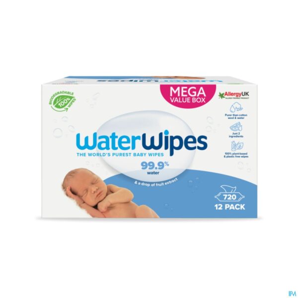Packshot Waterwipes Biologisch Afbreekbare Doekjes 720