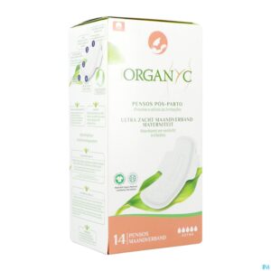Packshot Organyc Materniteit Maandverband Extra Zacht 14