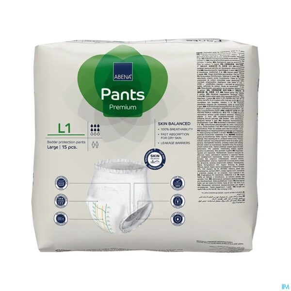 Packshot Abena Pants Premium L1 Pull Up Luier 15