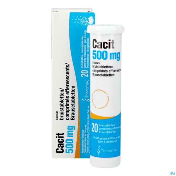 Productshot Cacit 500 Bruistabletten Tube 20x500mg