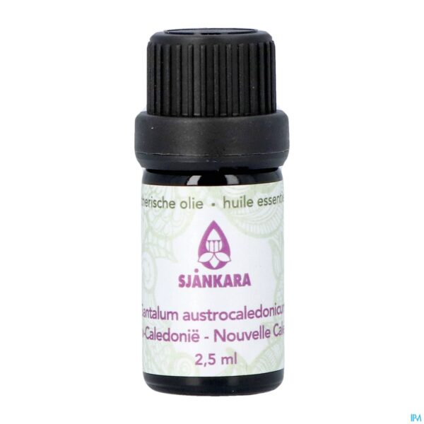 Productshot Sjankara Sandelhout Nieuw-caledon. Ess. Olie 2,5ml