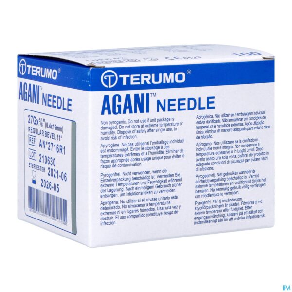 Packshot Terumo Naald Agani 27g 5/8 Rb Grijs 100