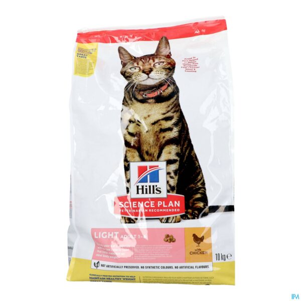 Packshot Science Plan Feline Adult Light Chicken 10kg
