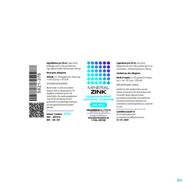 Lifestyle_image Mineraal Zink Druppels 50ml Pharmanutrics