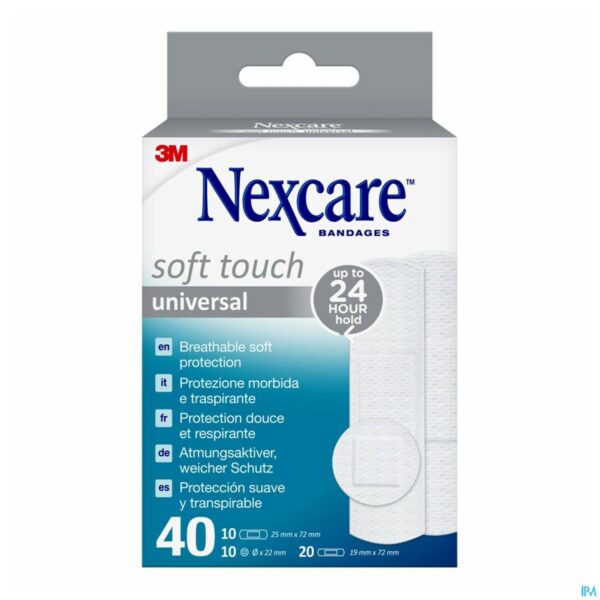 Packshot Nexcare 3m Soft Touch Universal Assort. Strips 40