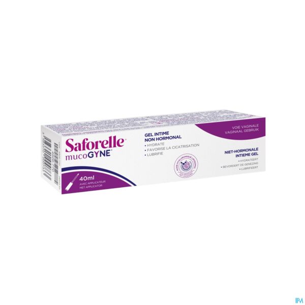Packshot Mucogyne Saforelle Intieme Gel Tube + Appl. 40ml