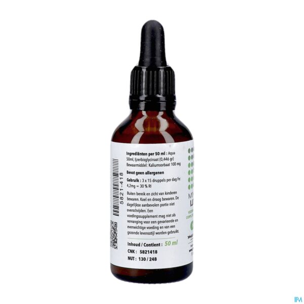 Packshot Mineraal Ijzer Druppels 50ml Pharmanutrics